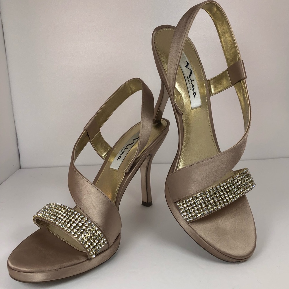Nina Rhinestone Evening Sandals - Picture 3 of 8